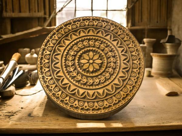 Mandalastempel aus Hartholz Mandalastempel aus Hartholz